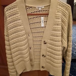 NWT Madewell Tanfield Open-stitch Cardigan Sweater